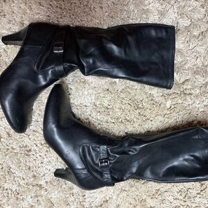 Black Leather Women's Boots